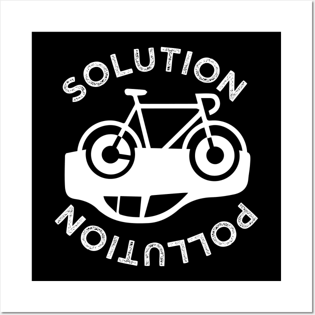 Solution for pollution Bicycling Cycling Environment Wall Art by alltheprints